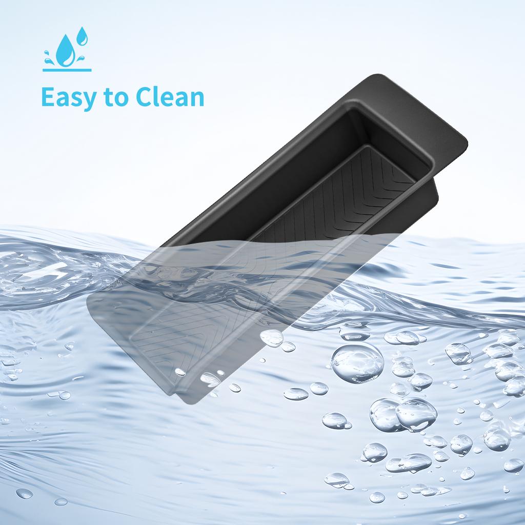 LUCKEASY for Honda Pilot 2023-2025 Car Second Row Armrest Storage Box Car Tray Organizers Accessories Tidying Black TPE