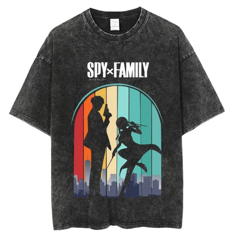 Spy x Family Yor Forger (Thorn Princess) Legendary Assassin Vintage Washed Anime T-Shirt, Unisex Cool Anime Fan Streetwear Tee, 100% Cotton