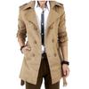 Men's Spring and Autumn Outdoor Windproof Jacket Waisted Casual Business Jacket Standing Collar Office Jacket
