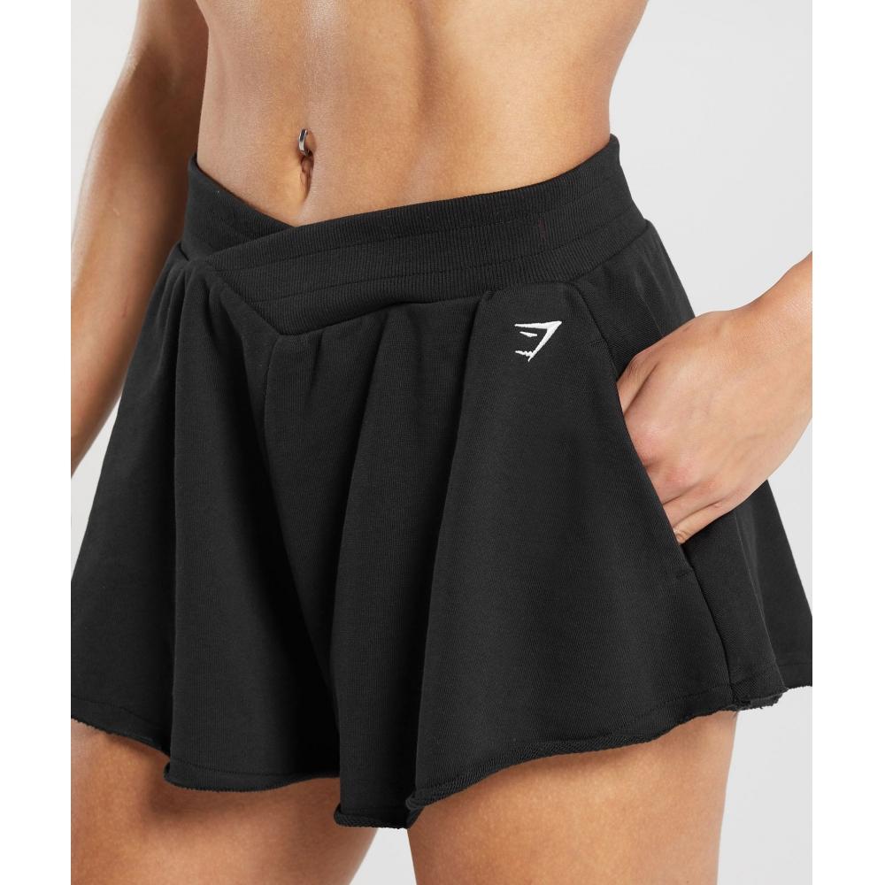 Gymshark Lifting Crossover Cotton Shorts Black B1b1c Bb2j