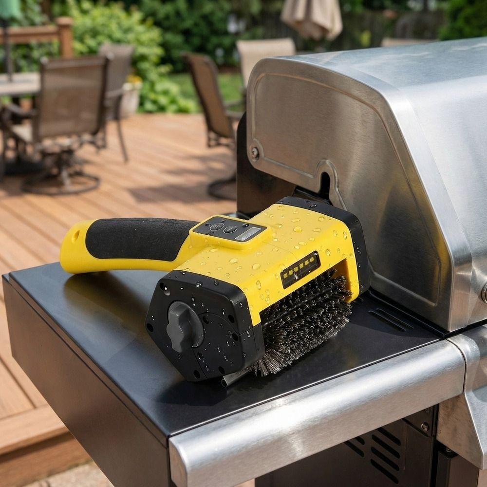 Handheld BBQ Grill Cleaning Brush Wireless Deep Cleaning Brush Electric Roller Brush  Outdoor Grill