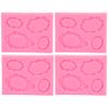 4pcs Picture Frames Silicone Mold Cake Decorating Photo Frame Chocolate Making Mold