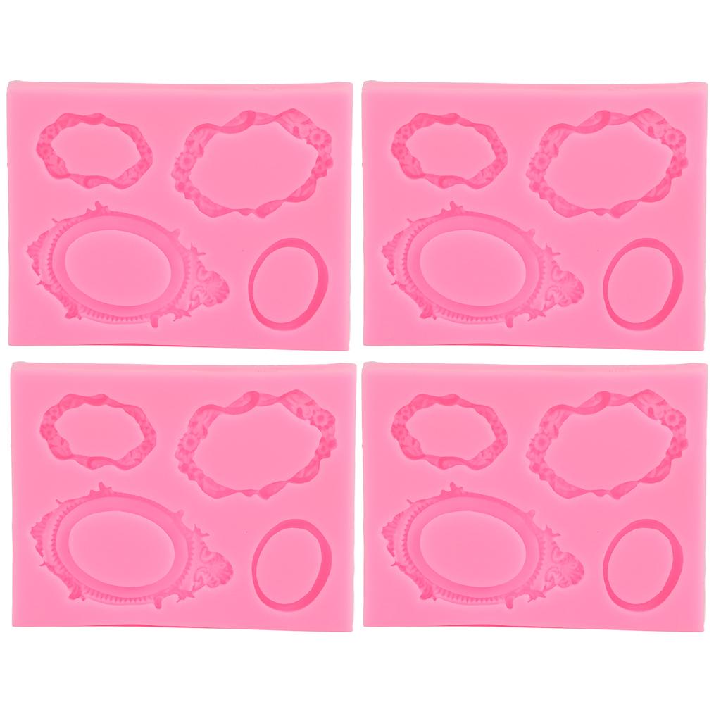4pcs Picture Frames Silicone Mold Cake Decorating Photo Frame Chocolate Making Mold