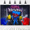 Hot Game-P&Poppy-Playtimes Backdrop Kids Birthday Decorations Party Supplies Baby Shower Banner Horror Festival Decor Props Gift