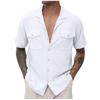 Men'S Casual Lapel Beach Holiday Wear Fashion Shirt Short-Sleeved Shirt