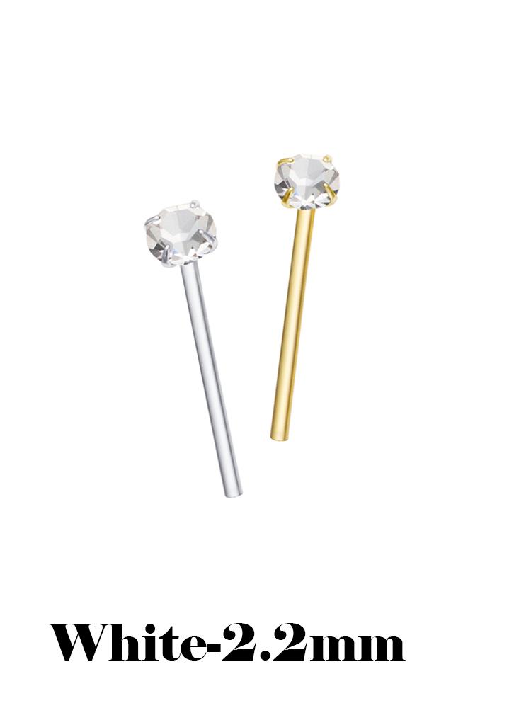 925 Silver Crystal Different Size Nose Studs Nose Piercing Body Jewelry Piercing Nez Pircing Nariz Joyería Corporal