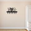 Metal Key Holder Wall Mounted Heart Shape Clover Entryway Storage Organizer for Keys Coats Hats