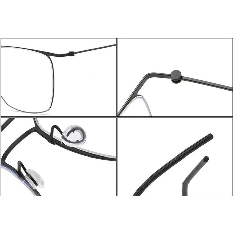 Denmark Brand Pure Titanium Screwless Square Glasses Frame 5502 Men Business Eyeglasses Fashion Women Blue Spectacles Eyewear