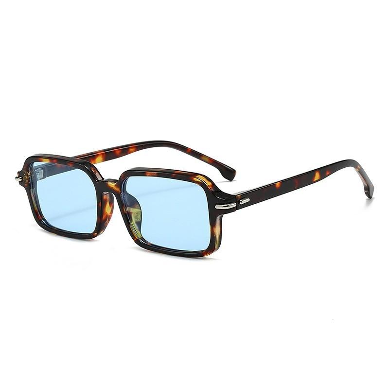 Classic Black Frame Square Sunglasses With Uv Protection For Casual And Night Out