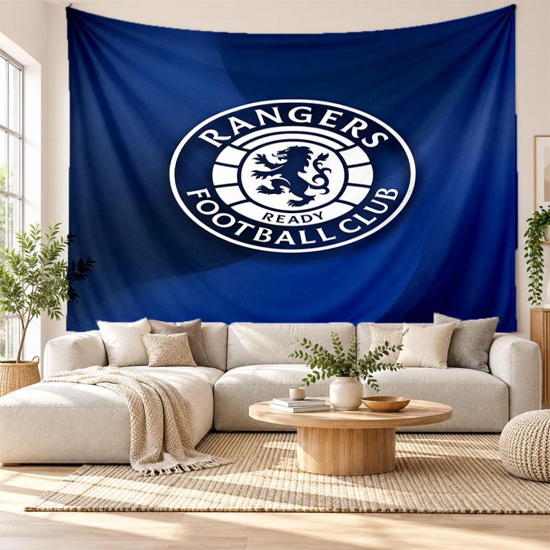 Rangers FC Wandteppich, Weiches Stoff Wandbehang, Dekorative Kulisse Für Schlafzimmer Heimwandkunst