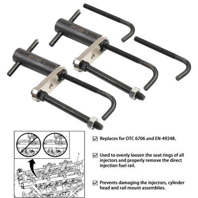 Fuel Rail Kit Injector Seal Tool Precision Installation Size Measurer Included Installation Push Rod Seat Ring Loosener