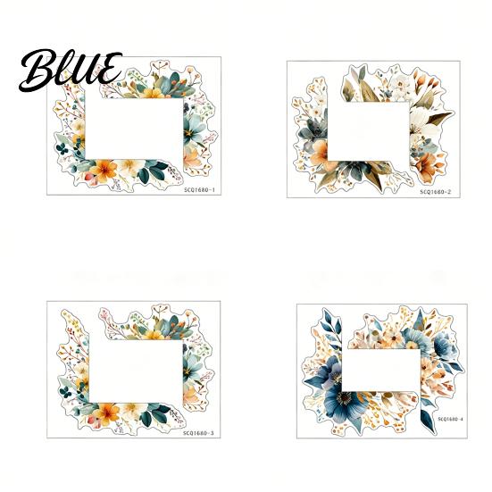 Renters Friendly Wall Sticker 4 Pcs Plants Flower Switch Stickers Leaves Floral Light