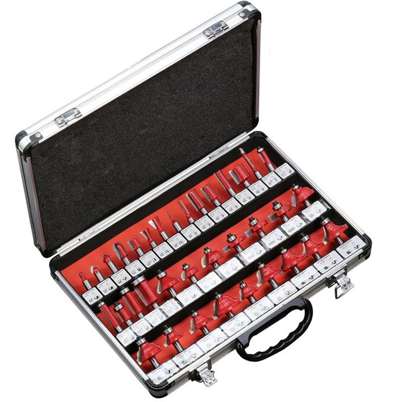 Set de freză din carbură de tungsten cu tijă de 6 mm și 8 mm, 35 buc. Cuțit de tăiere pentru prelucrarea lemnului, frezare