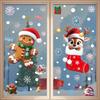 Christmas Stickers, Three-dimensional Snowflake Snowman Window Stickers, Santa Tree Gifts, PVC Electrostatic Glass.