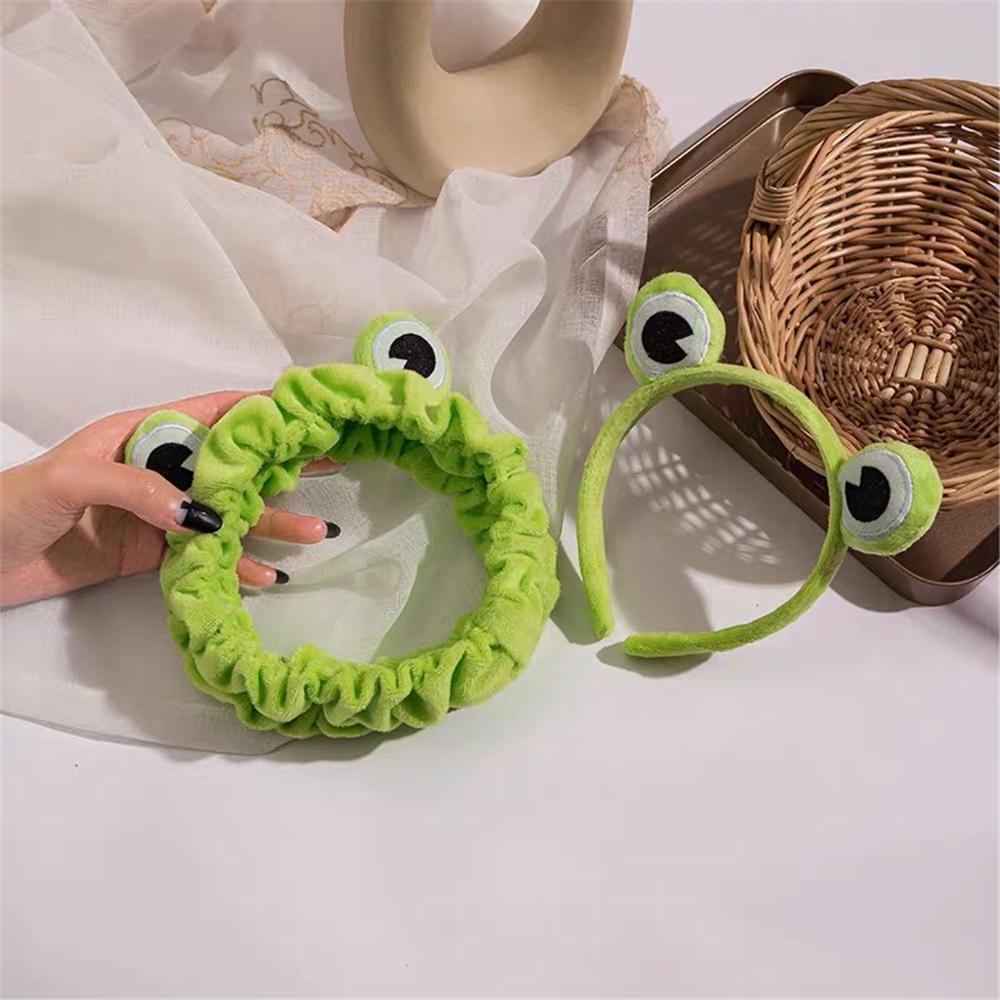 Girls Wide-brimmed Elastic Skincare Hair Band Makeup Headband Washing Face Hairband Funny Frog