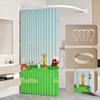 Curved Shower Curtain Folding Invisible Set Perforation-free Bathroom L-shaped Waterproof Curtain Shower Partition Curtain