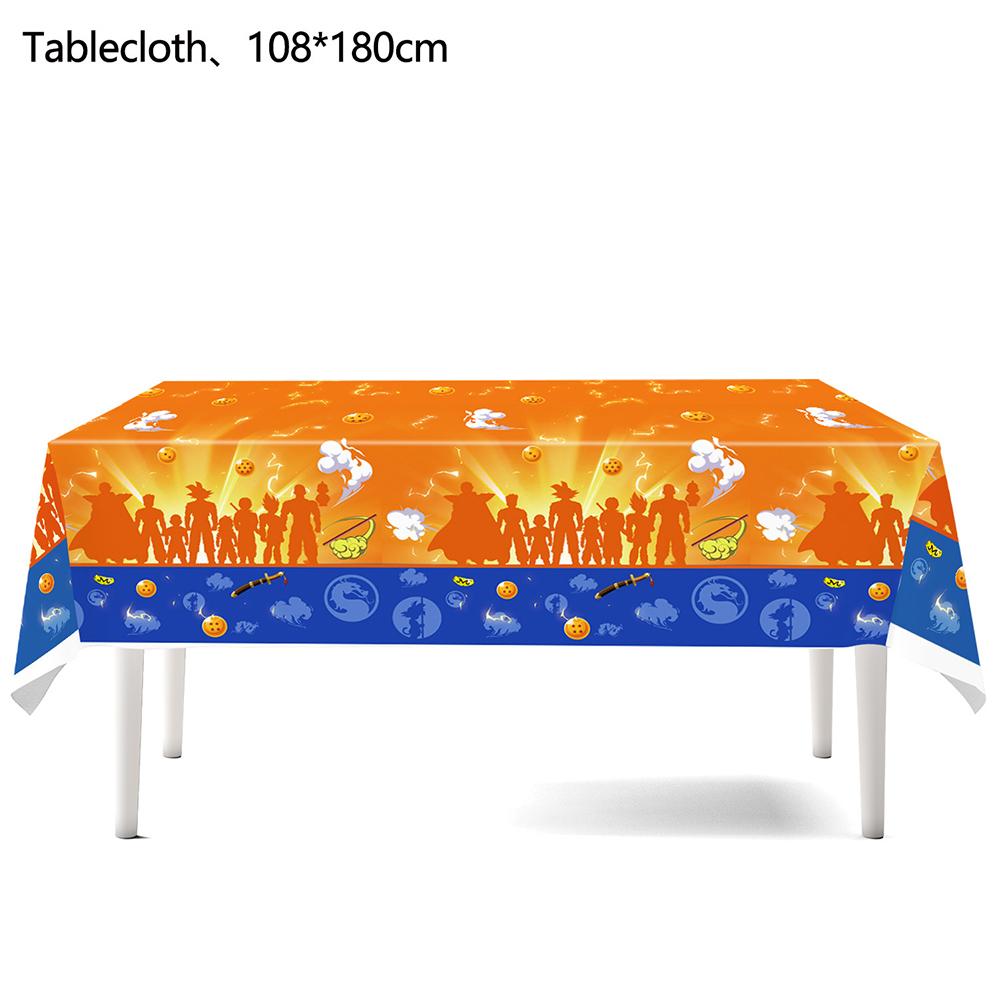 Dragon ball Birthday Decoration Goku Figure Stickers Balloons Disposable Tableware Tablecloth Straw Plates Baby Shower Supplies