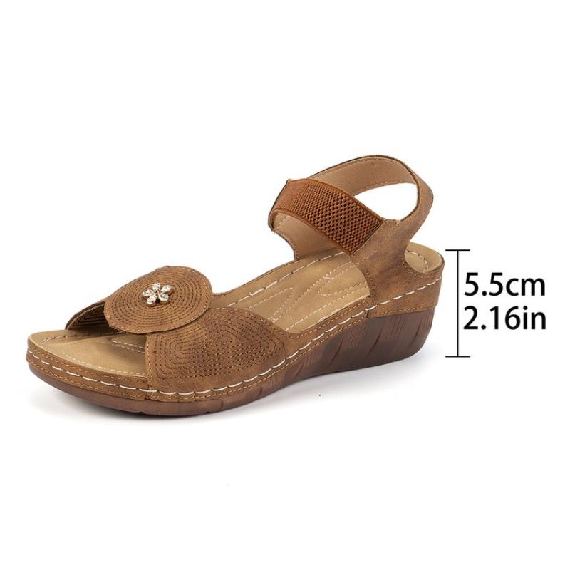 Vintage Wedge Sandals for Women Summer Beach Non Slip Platform Sandles Woman New Outdoor Casual Thick Sole Non Slip Beach Shoes