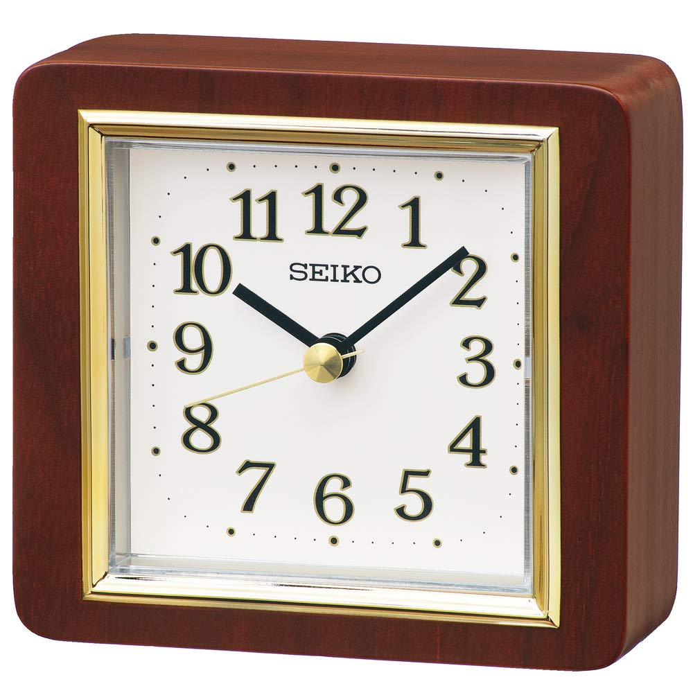 

Seiko Clock Table Clock Tea Wood 109×118×45mm BZ363B