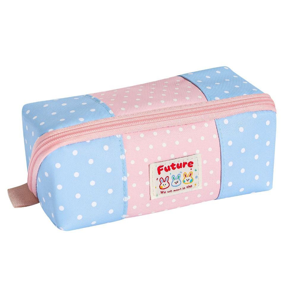 With Multi Compartments Pencil Case Dopamine Color Stationery Bag Cute Pencil Pouch  Gift