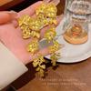 European and American Exaggerated Gold Flower Fringed Earrings Women's Light Luxury Atmospheric Stud Earrings Earrings