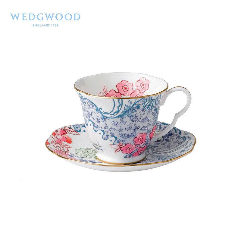 Wedgwood Butterfly Bloom Blue Pink Cup and Saucer