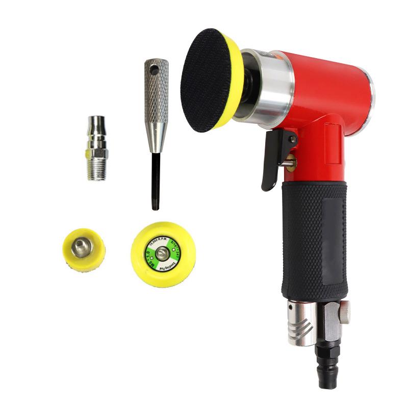 2 to 3-inch Mini Pneumatic Sandpaper Grinder & Polisher with Cleaning Brush Attachment
