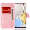 For Honor 70 5G PU Leather Dazzling Flower Pattern Shockproof Phone Case Stand Wallet with Strap