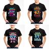 Neues lustiges Sechs Sieben Italienisches Gehirnfäule 67 Nummern Grafikdruck T-Shirt JungeMädchen Sommer Kurzarm Kinder Bequemes T-Shirt Top
