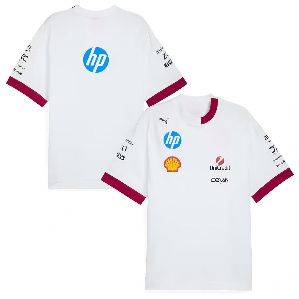 2026 Nuova tuta da moto da corsa F1 tuta da ciclismo, traspirante e ad asciugatura rapida T-shirt a maniche corte con scollo rotondo camicia da lavoro fuoristrada
