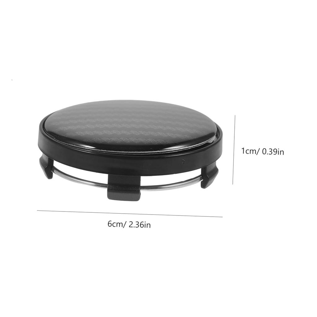 JUMPLAWN Carbon Fiber Pattern Wheel Center Cap Aluminum Shockproof Dirtproof Car Wheel Hub Cover Easy Installation and Wheel Keeping