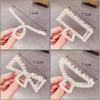 Pearl Hair Claw Clips Crab Elegant Geometric Hairpins For Women Girl Korean New Bow Sweet Hollow Out Hair Accessories Bath Clip