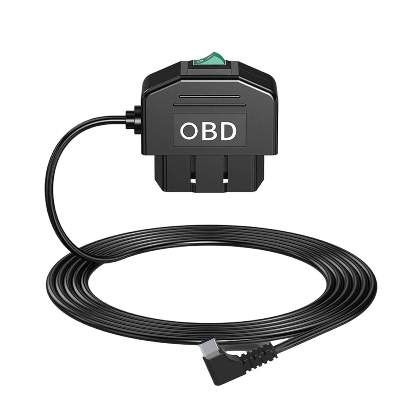 Интеллектуальный кабель для OBD-видеорегистратора с адаптером питания от автомобиля Высокоэффективный кабель для парковочного наблюдения