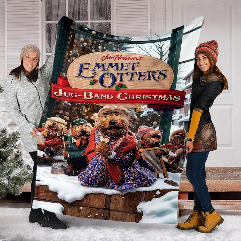 Emmet Otter's Jug-Band Christmas Theme Printed Blanket - Perfect for Couch, Bed, Travel & Outdoor Use | Machine Washable, Cozy & Durable.