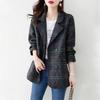 2025 Autumn Women's High-End Korean Plaid Wool Coat, Small British Style