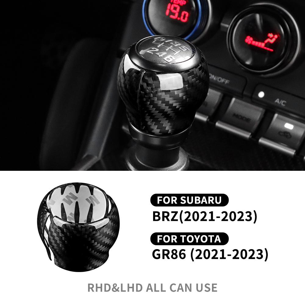 Real Dry Hard Carbon Fiber Sticker For Subaru ZD8 BRZ Toyota ZN8 GR86 2021 2022 2023 2024 2025 2026 Manual Car Gear Shift Trim