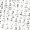 100pcs Sliver Numbers Charm Pendants Number 0-9 Alloy Charms Pendants  for DIY Crafts