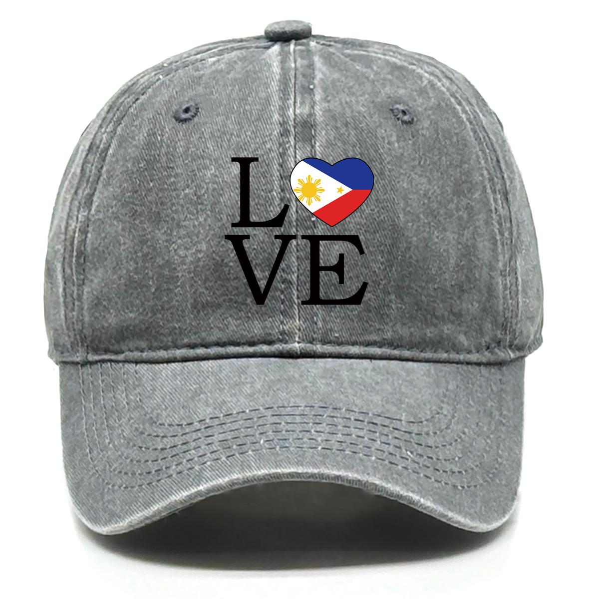 

ЛЮБОВЬ Бейсболка с принтом флага Филиппин, Патриотическая спортивная шляпа, Спортивная однотонная легкая шляпа с изогнутым козырьком, Регулируемая бейсболка as the picture серый