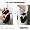 Plastic Garbage Can with Press Type Opening Large Capacity Trash Can Waste Bin Toilet Brush for Daily Disposal Need