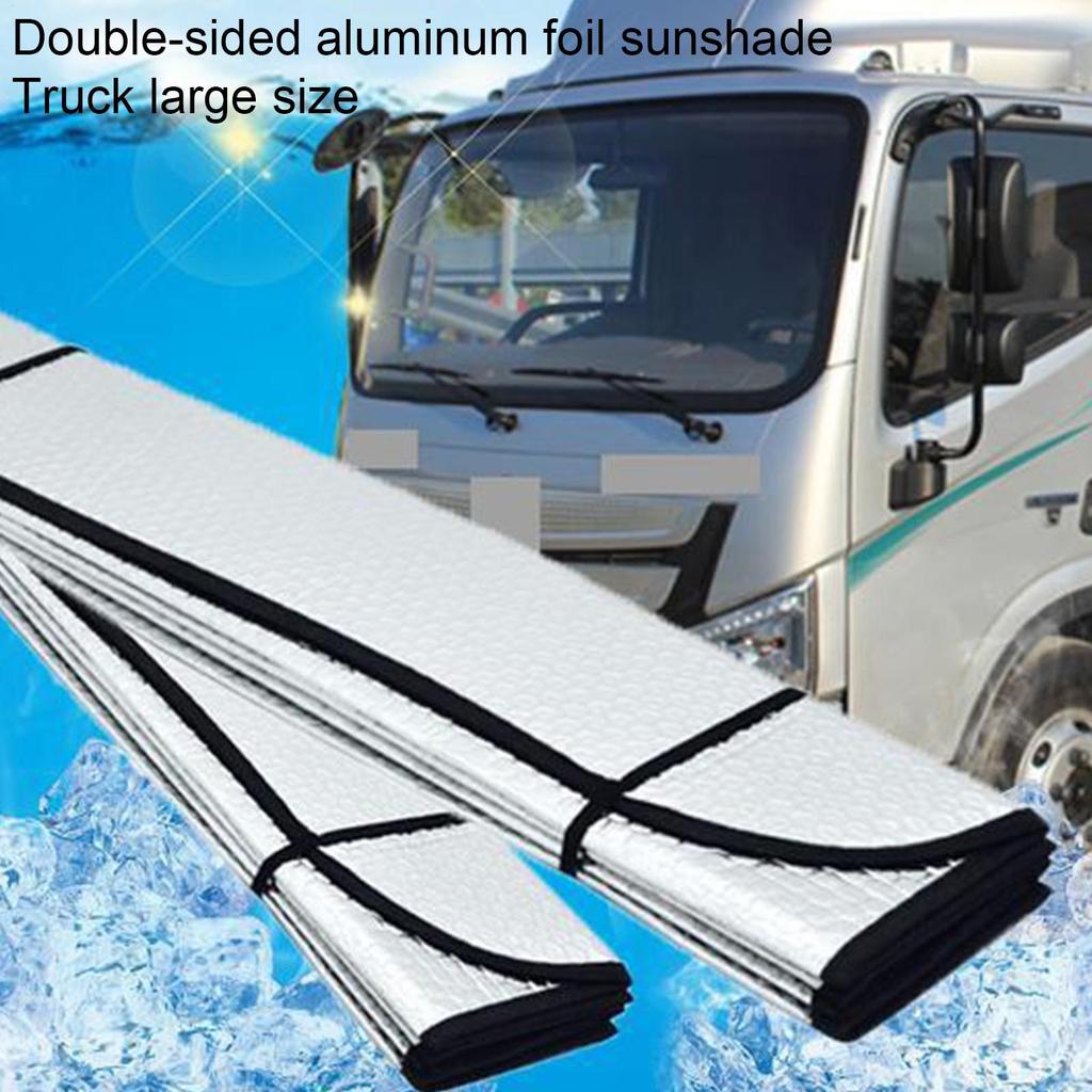 Truck Windshield Sun Shade Truck Front Window Sunshade Foldable Truck Sun Shade for Windshield Sun and UV Protection Suction Cup