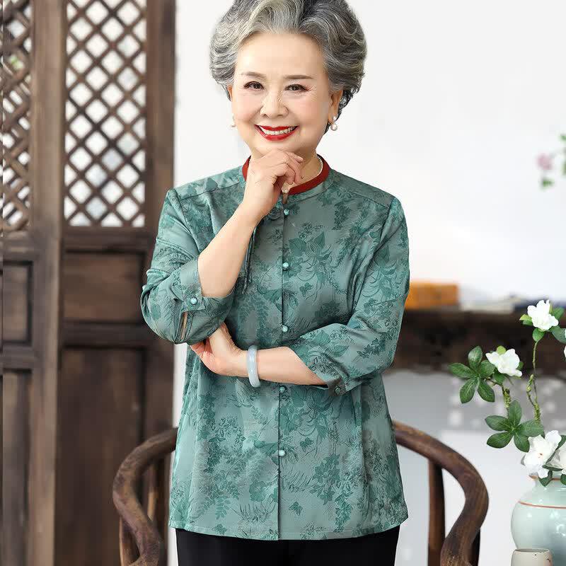 Women's Mid-Aged Spring/Autumn Open-Front Shirt