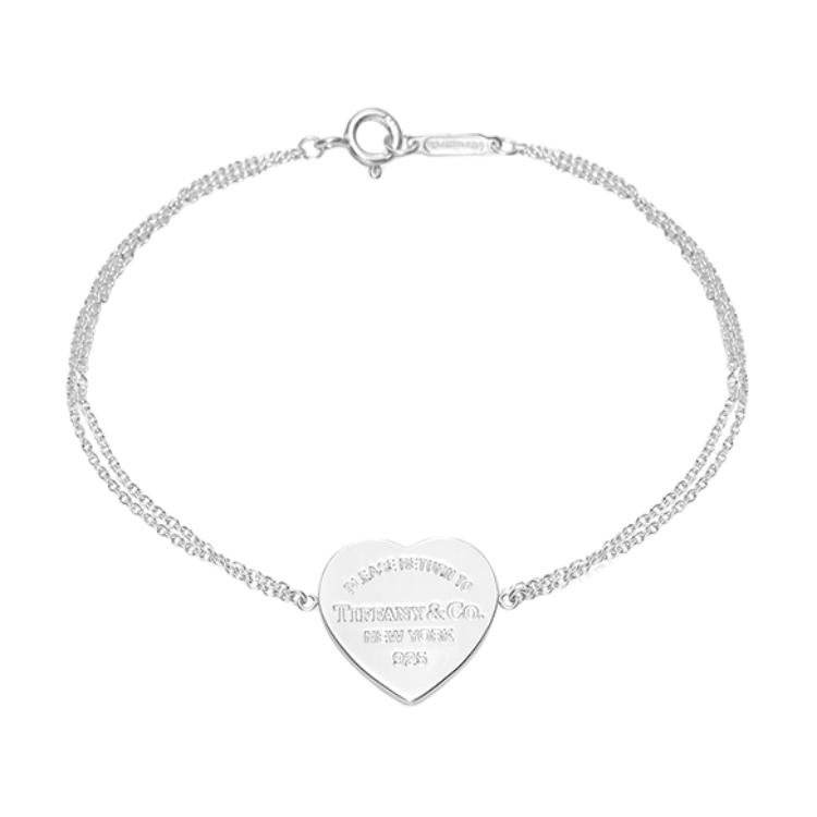

Tiffany & Co. Logo Detail Sterling Silver Bracelet Women bracelet 29668086 Box+Shopping Bag