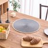 Heat Insulation Woven Placemat Anti-scald Round Dining Mat Solid Color Table Mat  Kitchen Supplies