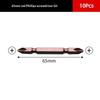 65/10Mm Magnetic Impact Double Head Cross Screw Drill Bit Set Handheld Screw Disassembly And Assembly Power Tool 10 Piece Set