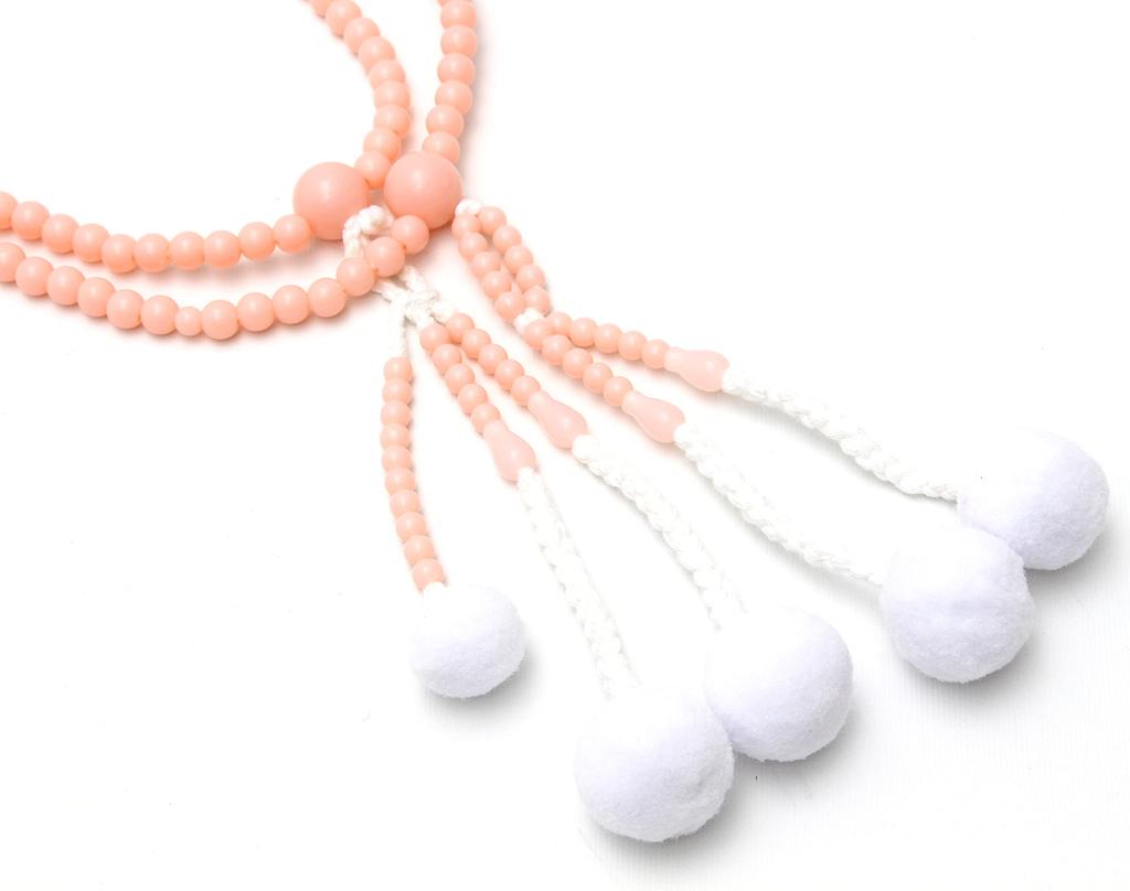 Soka Gakkai Prayer Beads New Member Present Gongyo 3 Piece Set for Women Prayer Beads Pink Coral Prayer Bead Holder Dot Blue