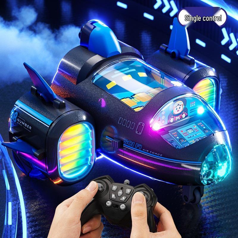 Gesture-Controlled Remote Stunt Car with Lights, Music, Spray, and 360° Drift for Kids
