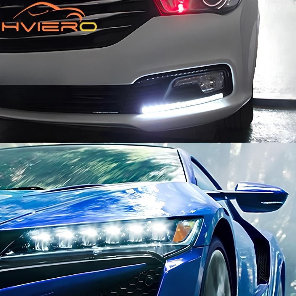 1PCS DRL COB White Flexibles Fog Lights Day Times Running Auto Head Lamp Waterproof 10w Bright Led Car Styling Gluttonous Snake