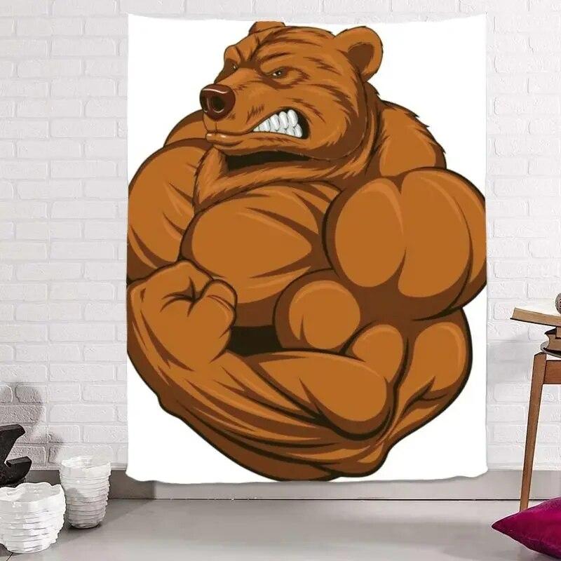 Свирепые животные акула-носорог собака гобелен мачо фон ткань фитнес гостиная спальня — фото 15