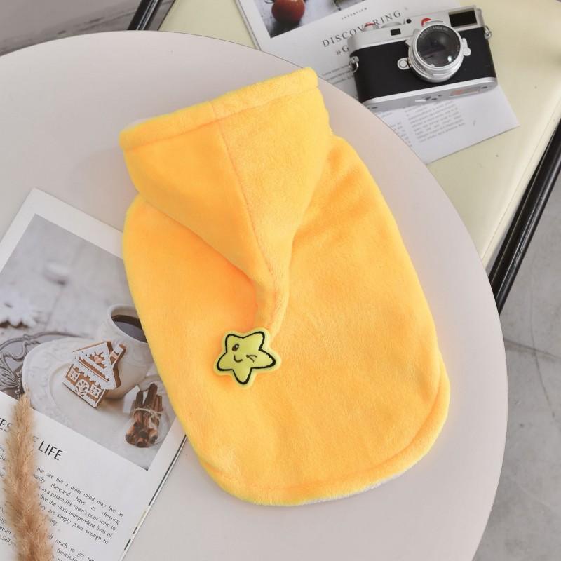 Thick Warm Hooded Dog Costume With Star Winter Cozy Pet Apparel