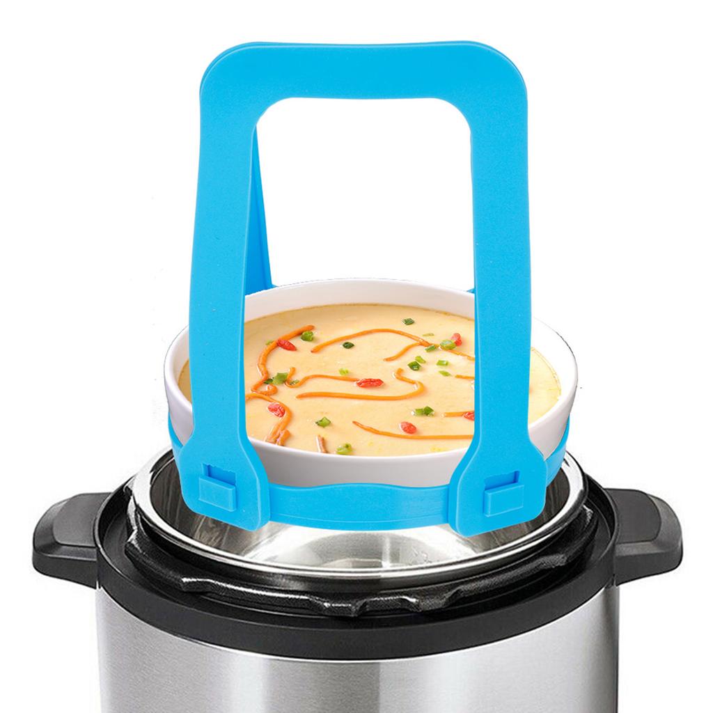 Přenosný napařovací košík Multifunkční držák na vejce k vaření v páře Polička Stojan Kuchyňské potřeby Modrý